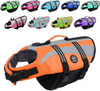 Back view of the turquoise pet safety preserver showing the dual emergency lifting handles.