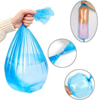In use view of the generic odor locking refill bag inside a standard waste pail