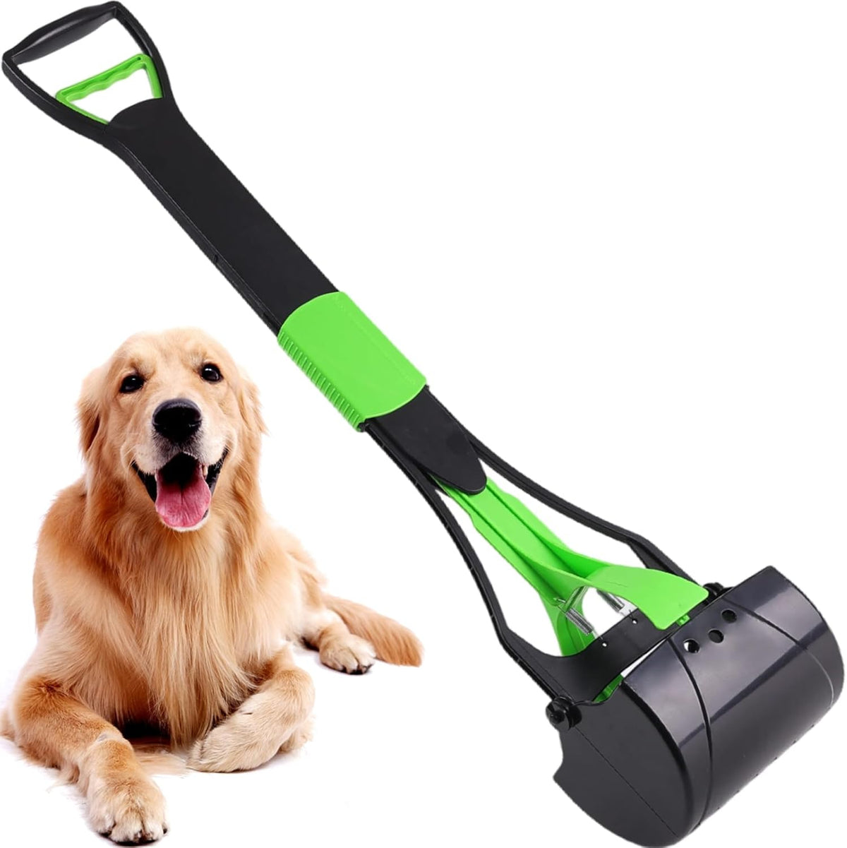 ienjoyed large dog pooper scooper front view heavy duty waste pickup tool