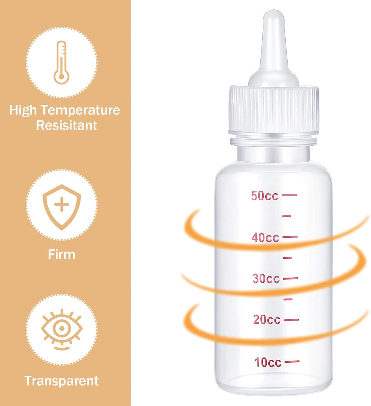 Sadnyy small animal feeding syringes and fifty cubic centimeter milk bottles