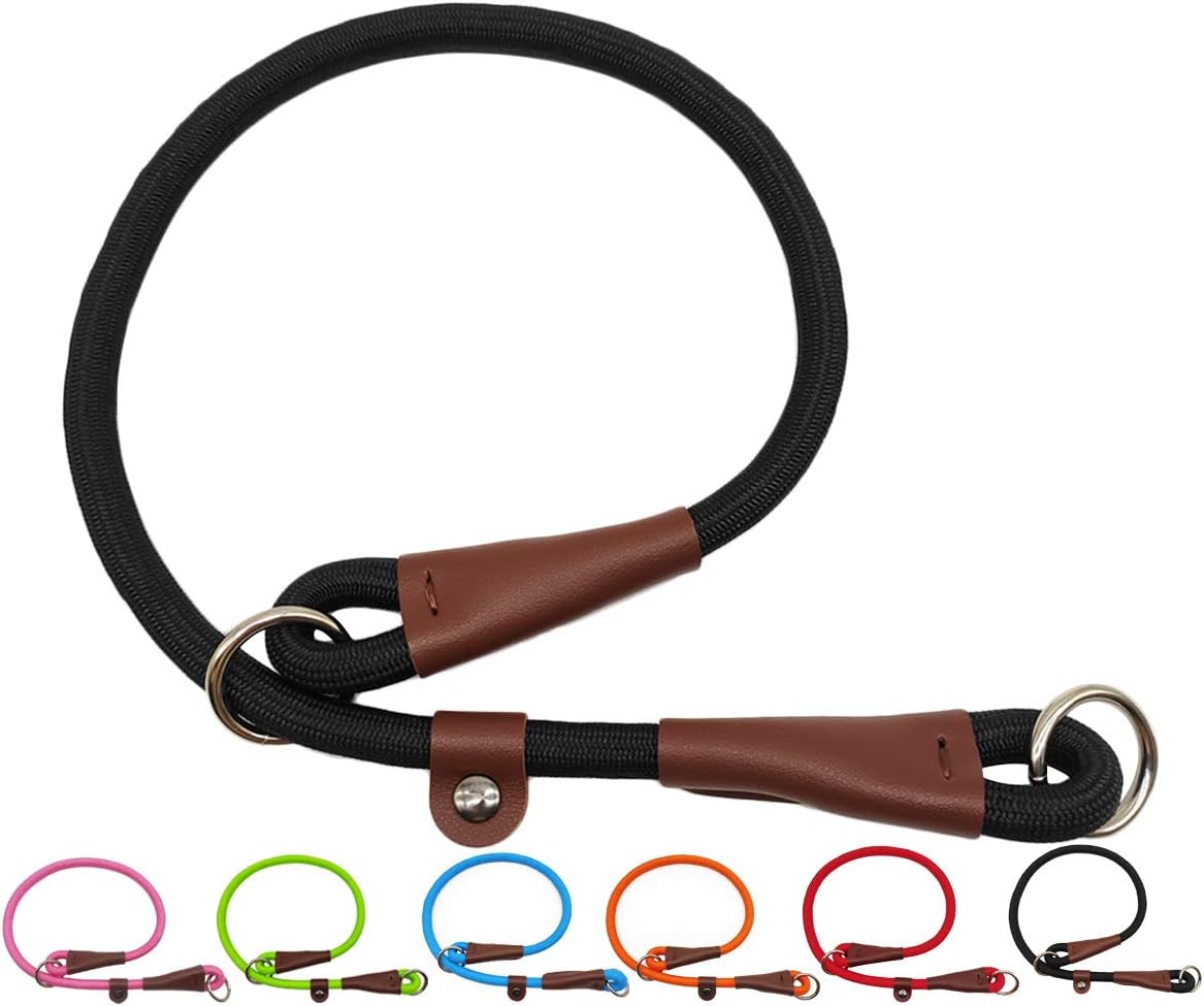 MayPaw slip collar nylon rope training collar front view