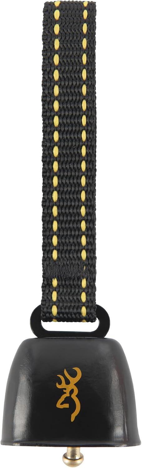 Browning pet training locator bell in black and gold front view