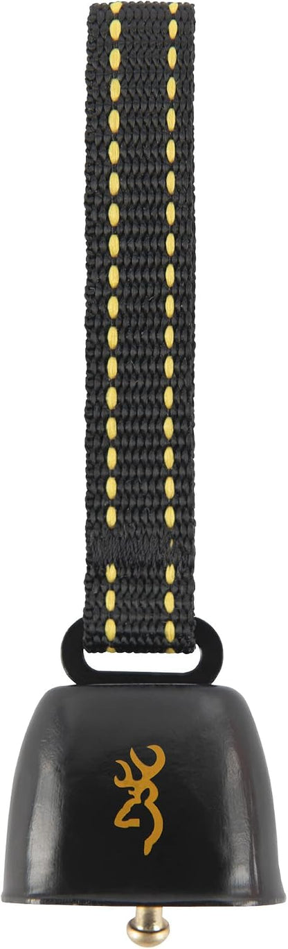 Browning pet training locator bell in black and gold front view