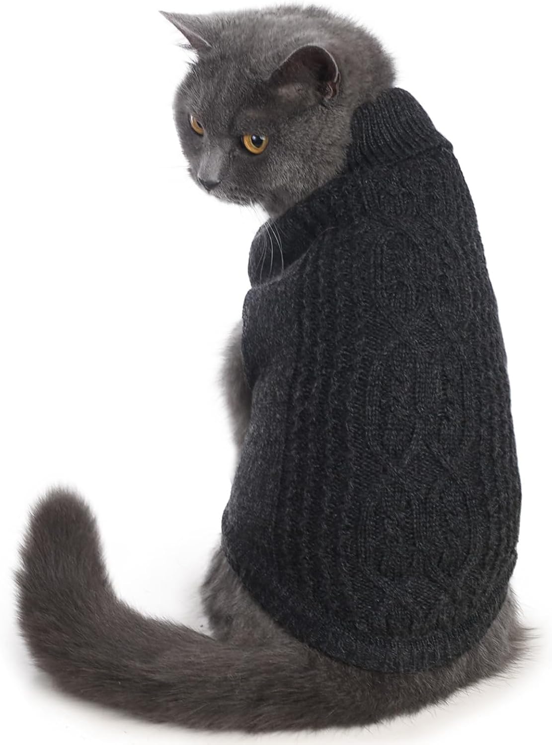 Stretchy Cat Sweater - 17 Colors & 6 Sizes | Snug Winter-Ready Knit for Boy/Girl Cats & Kittens(Maple Leaf Red, Small) - Image 15