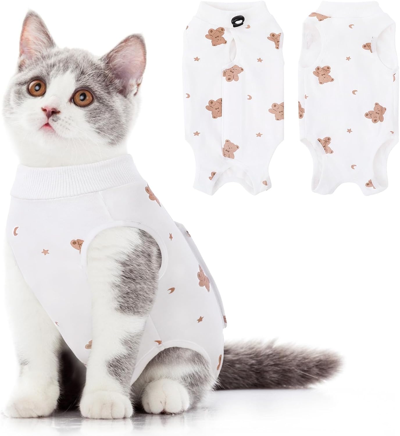 Full view of the imported SUNFURA protective pet onesie packaging