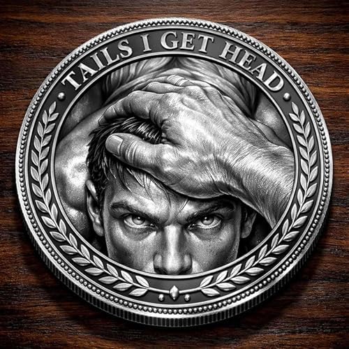 Godnheart double sided adult intimacy challenge coin reverse face design