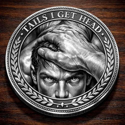 Godnheart double sided adult intimacy challenge coin reverse face design