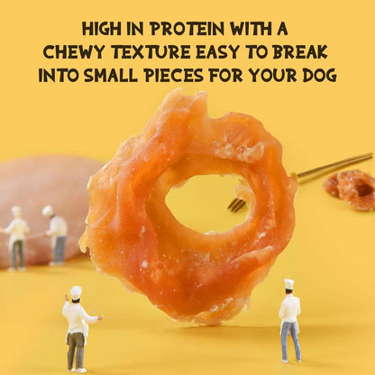 Resealable packaging of Asmpet chicken jerky dog treats