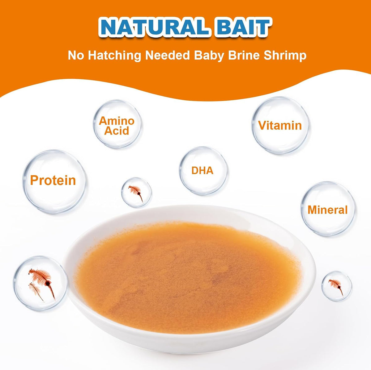 Yizeril liquid brine shrimp fish food with included precision dropper application