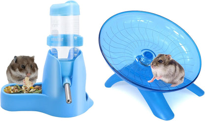 Wontee Hamster Water Bottle Water Dispenser Hamster Silent Exercise Running Wheel for Dwarf Hamsters Gerbil Mice (Blue, 125ML) - Image 10