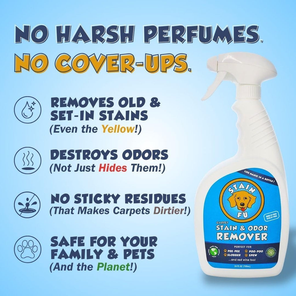 Using Stain Fu on a carpet rug for pet accidents