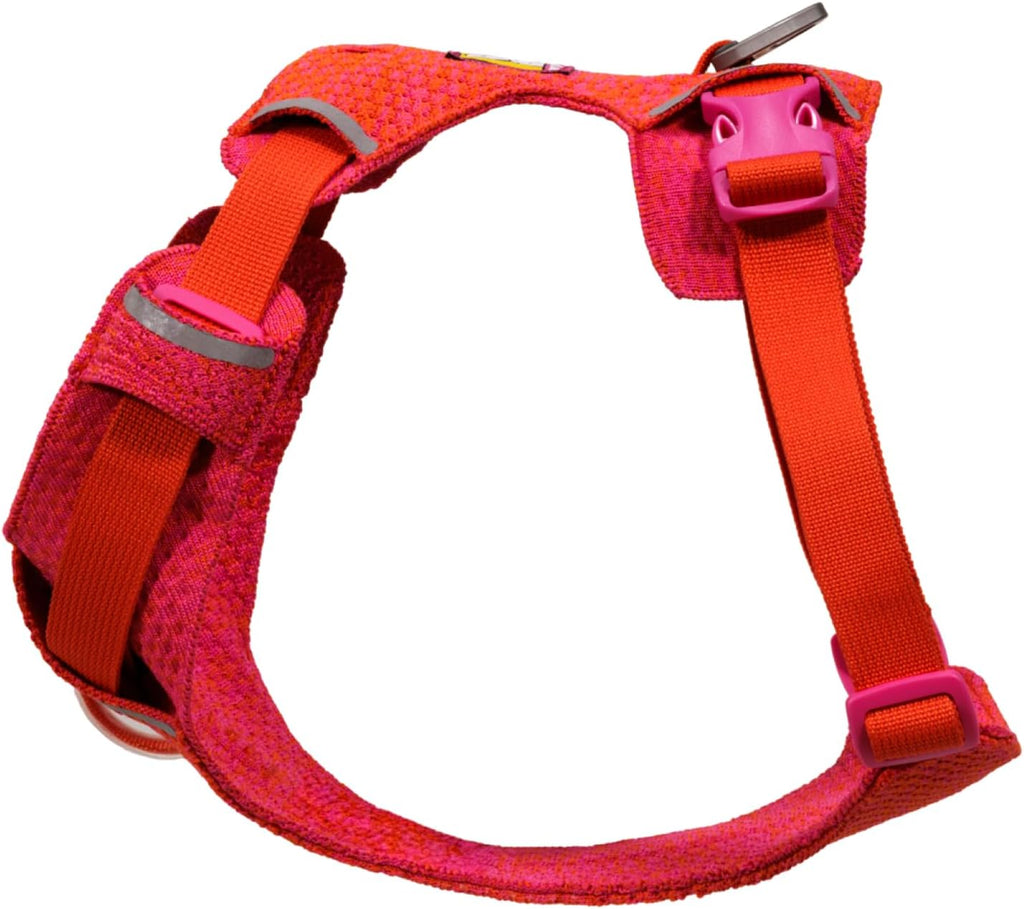 Ruffwear dog harness Rose Violet color packaging and branding