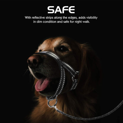 Pawaboo comfortable anti barking head collar on medium dog