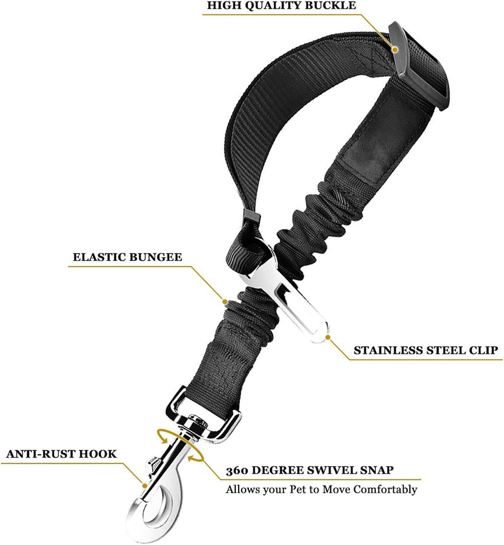 SunGrow pet seat belt attached to car harness