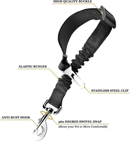 SunGrow pet seat belt attached to car harness