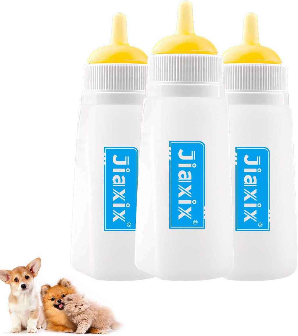3 Pack Kitten Silicone Bottle Feeding Kit,Nipple & Feeding Kit for Kittens, Reusable Newborn Kitten Supplies, Suitable for Feeding Kitten, Puppy, Rabbit,Hamster (Blue, Small+Medium+Large) - Image 11