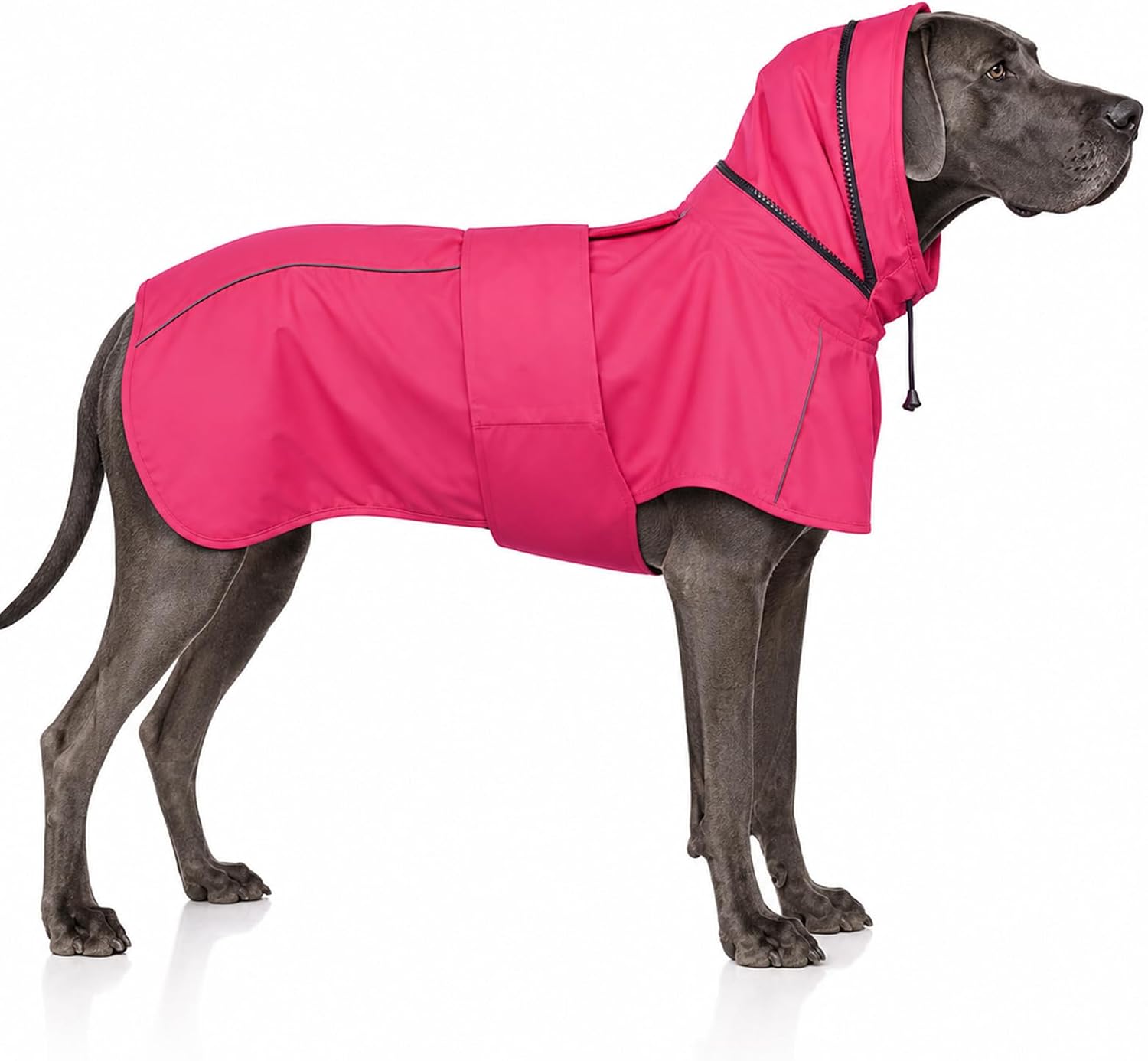 Dog Raincoat, Waterproof Dog Rain Jacket with Hood Black 4XL | Rain Coat For Gaint Dogs, Doggy Poncho With Leash Hole, Reflective Strips, For Rainy Snowy Weather Walks, Hiking, Camping - Image 12