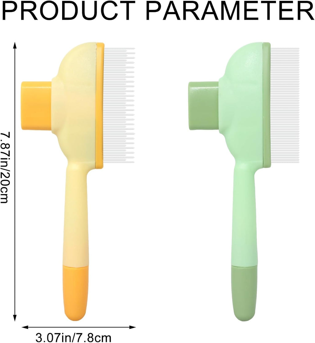 Kittupet self-cleaning yellow shedding brush