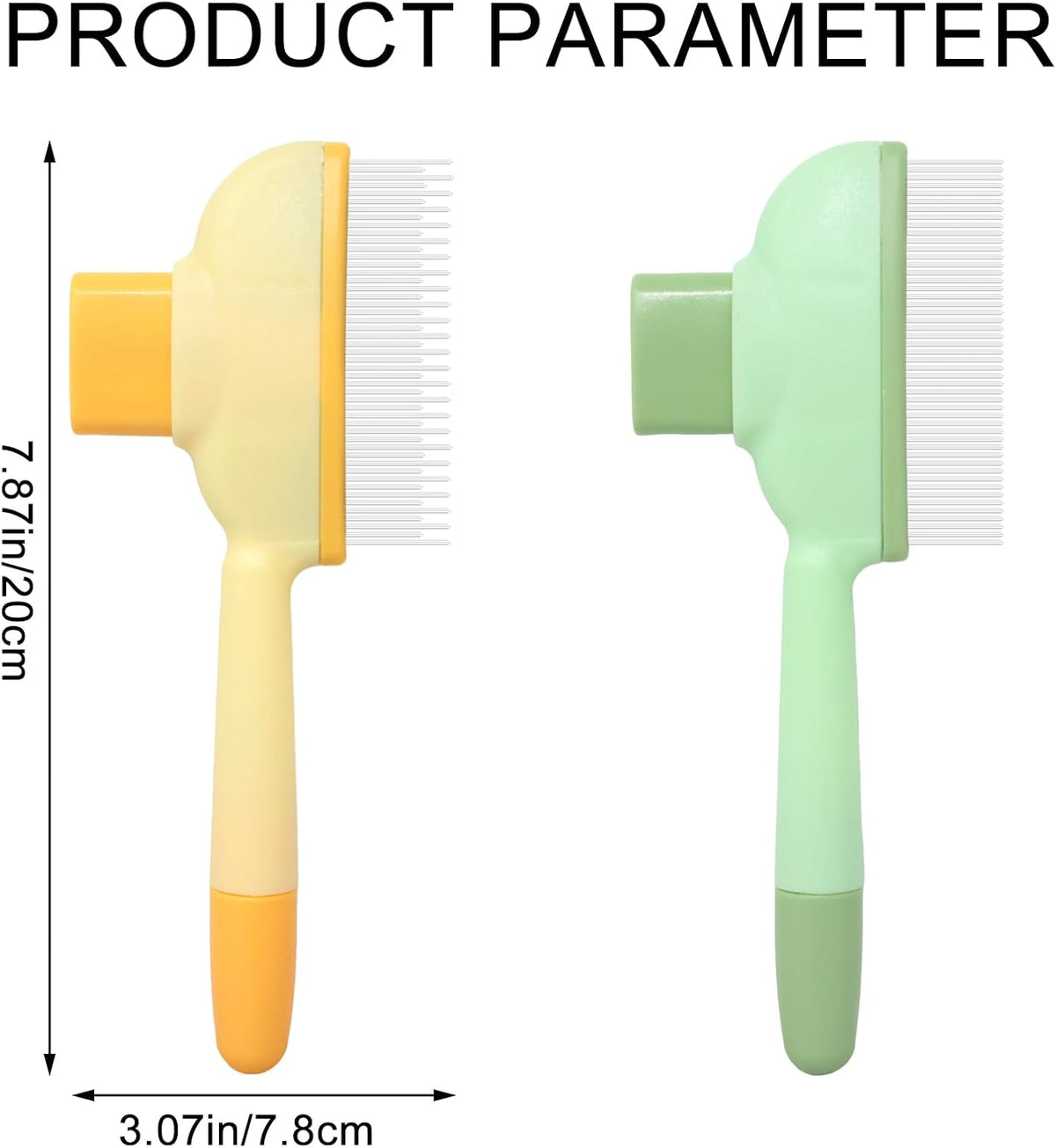 Kittupet self-cleaning yellow shedding brush
