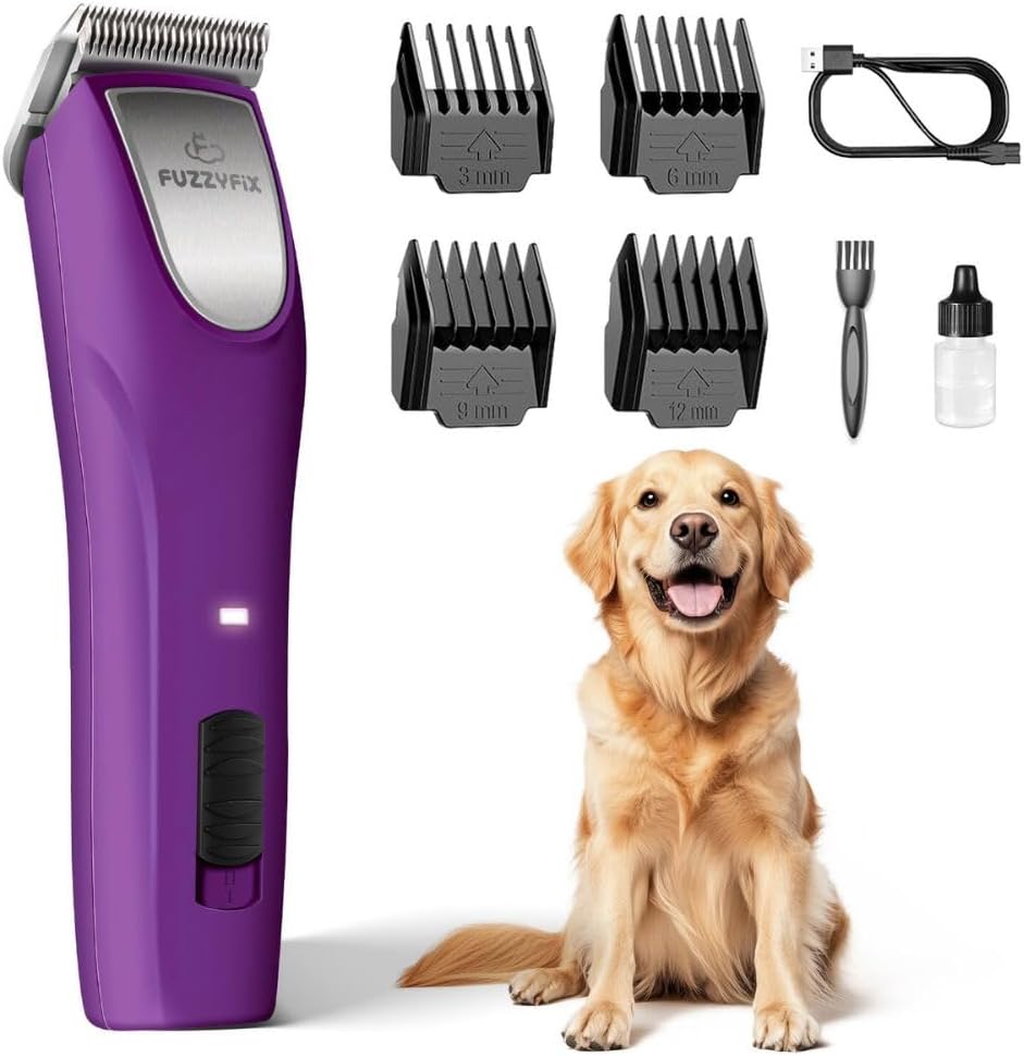 Professional Dog Clippers for Grooming, 2 Speed Pet Grooming Kit with Detachable Metal Blade for Thick Curly Matted Coats Low Noise Heavy Duty Cordless Hair Trimmer - Image 12