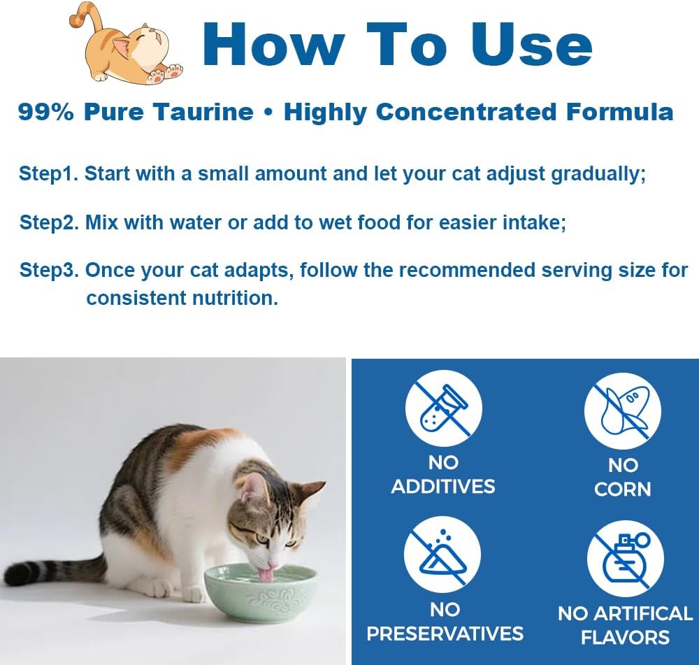 Plynxe PurrVita cat heart and vision health support powder back panel