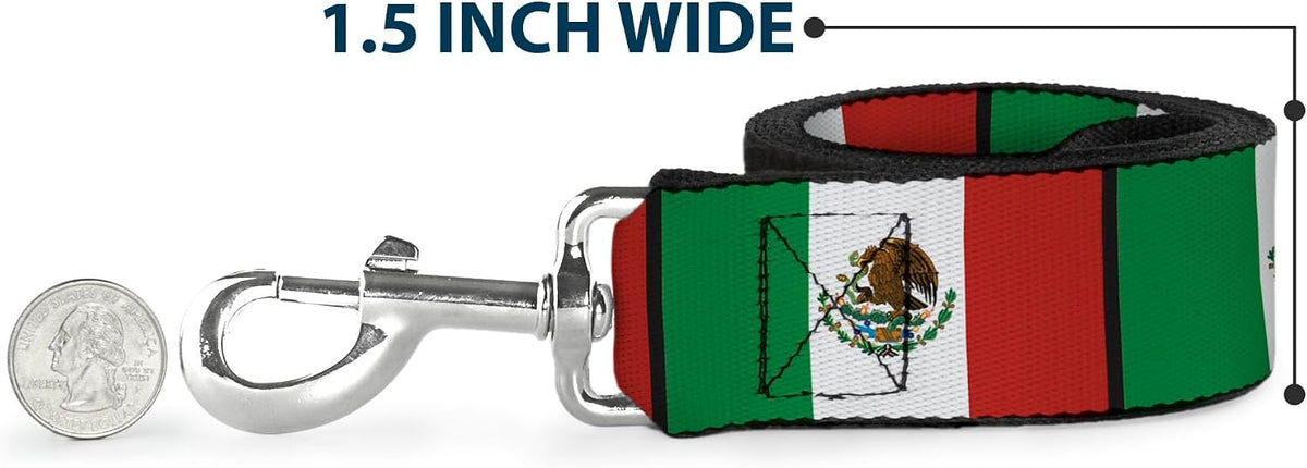 Mexico flags pattern dog leash lifestyle angle