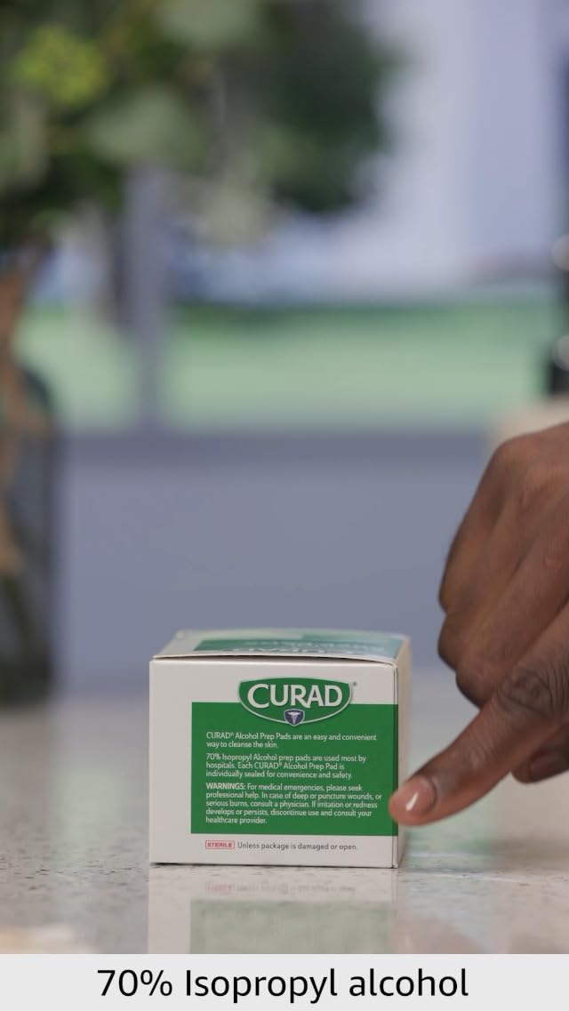 Latex-free sterile prep pads for sanitizing mobile phones and personal electronics