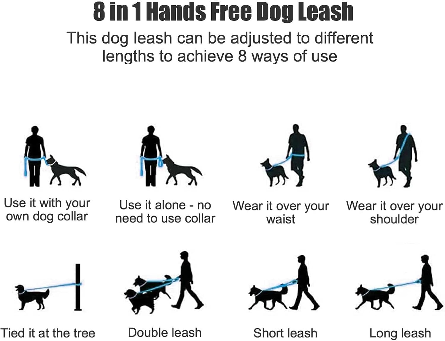 Mile High Life heavy duty dual dog lead being adjusted for short traffic control walking