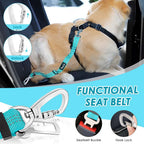 SlowTon Dog Seatbelt, 2 Pack Dog Seat Belt Car Leash Adjustable Elastic Bungee Buffer Heavy Duty Nylon Reflective Pet Safety Tether Connect to Dog Harness for Travel Riding in Vehicle (Daul Clip, B) - Image 15