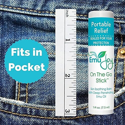 Emu Joy portable first aid stick for mosquito bites and bee stings.
