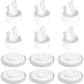 KAIYIV replacement breast pump parts front view showing six silicone duckbill valves and six membranes