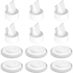 KAIYIV replacement breast pump parts front view showing six silicone duckbill valves and six membranes