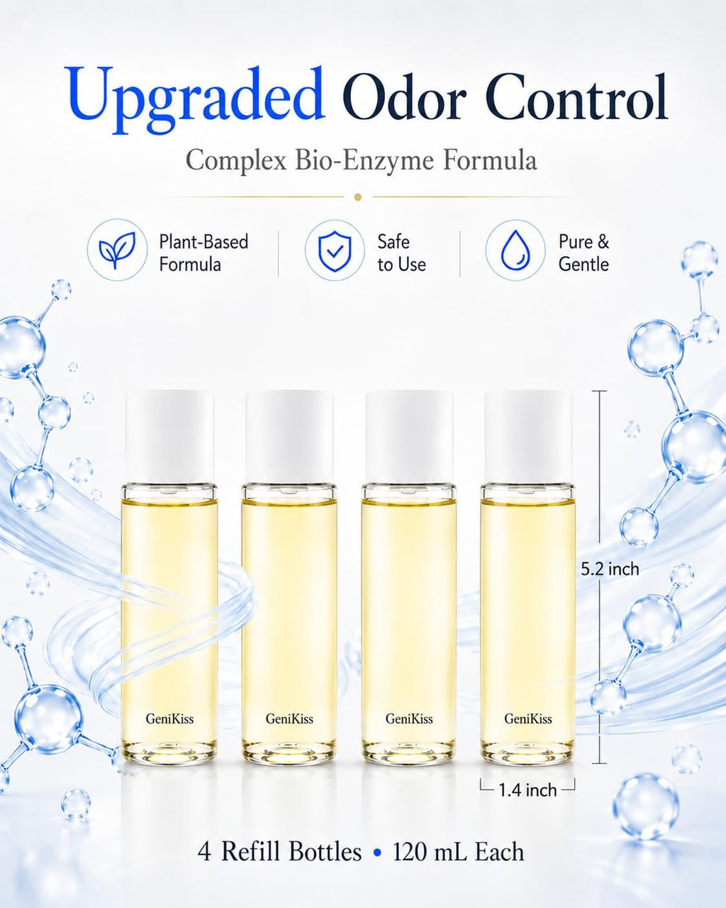 Plant based pet probiotic spray refill for home and car carpets