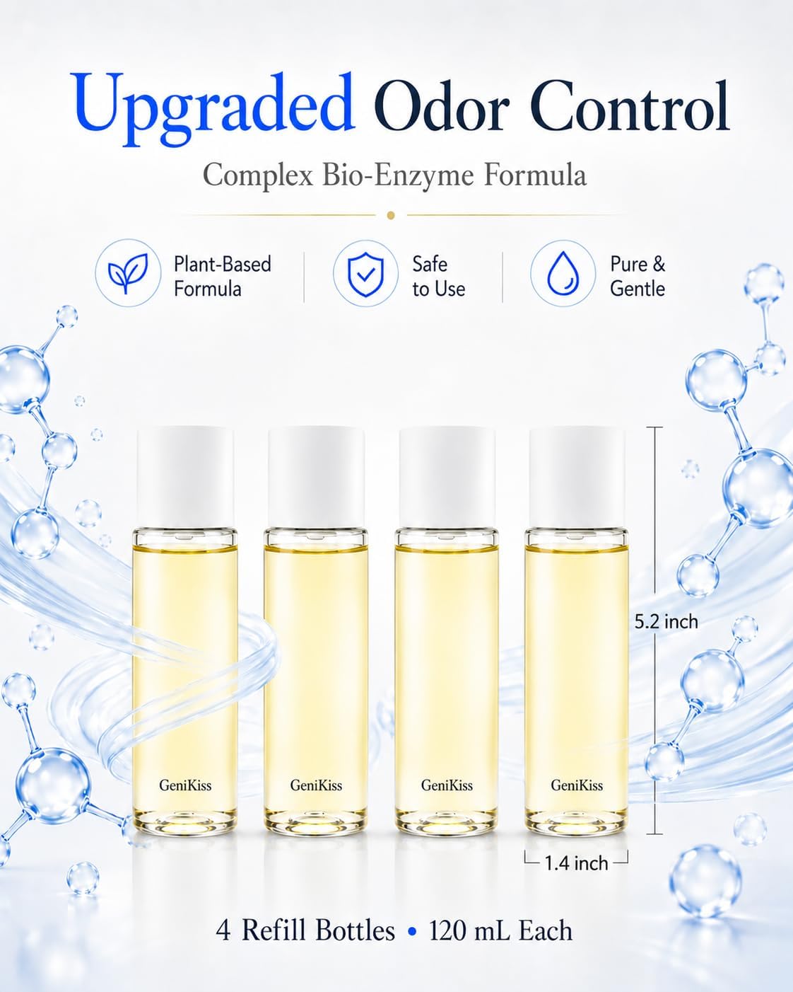 Plant based pet probiotic spray refill for home and car carpets