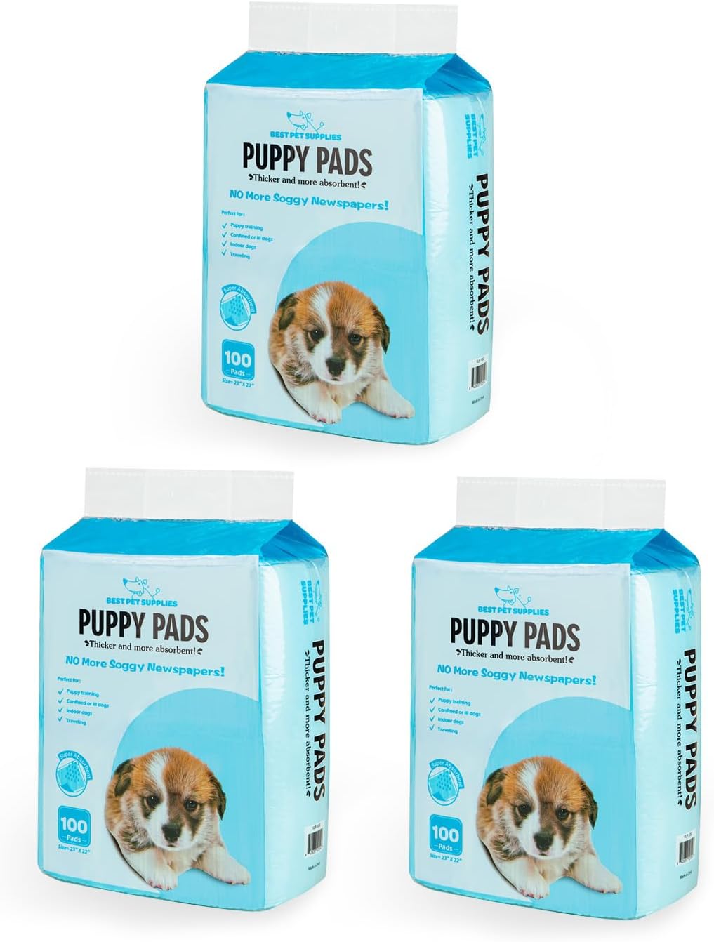 Best Pet Supplies XL (36 x 28 Inches) Puppy Pads 100 Count - Super Absorbent Dog Training Pads, Quick-Dry, Odor Control, Disposable Pee Pads, Leak-Proof Wee Wee Pads for Indoor Dogs - Baby Blue - Image 10
