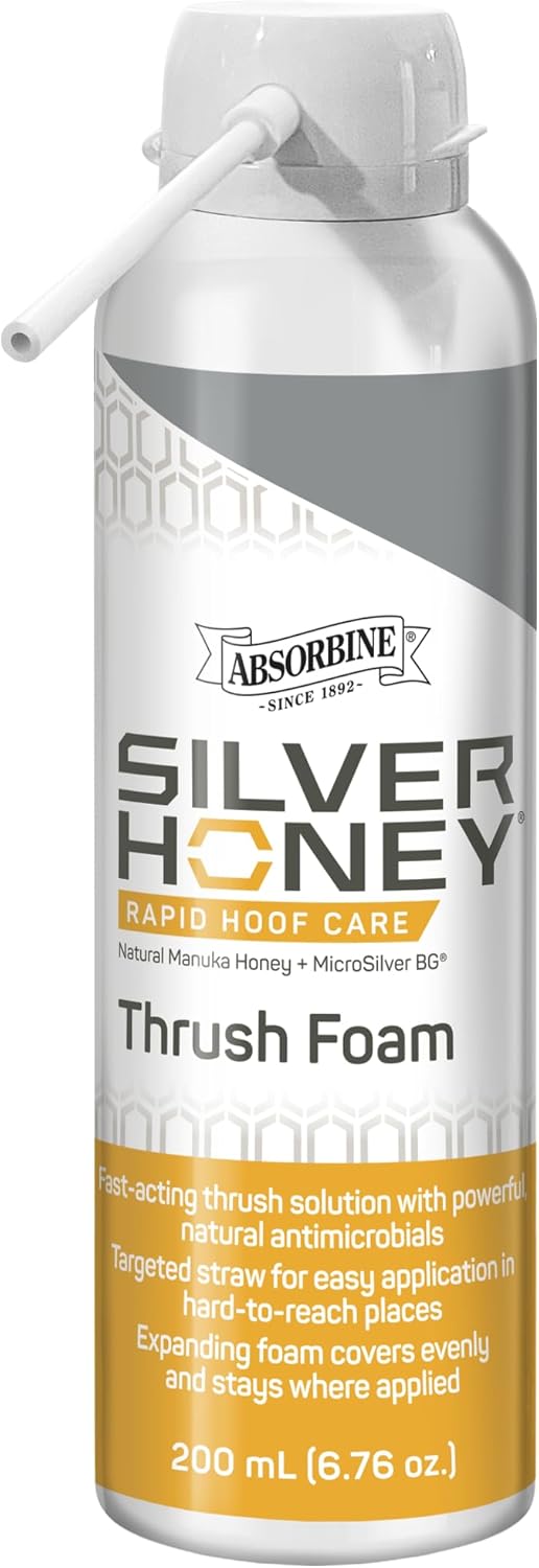 Silver Honey Rapid Hoof Care Thrush Foam 200 milliliter canister front view