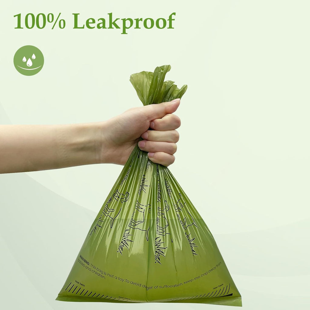 Wowflash premium dog poop bags thirteen by nine inches sizing demonstration