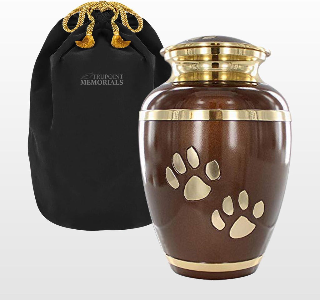 Trupoint Memorials Small Pet Urn for Dogs and Cats Ashes, Paws Print Black Cremation Urns for Pets up to 17 lbs - Image 11
