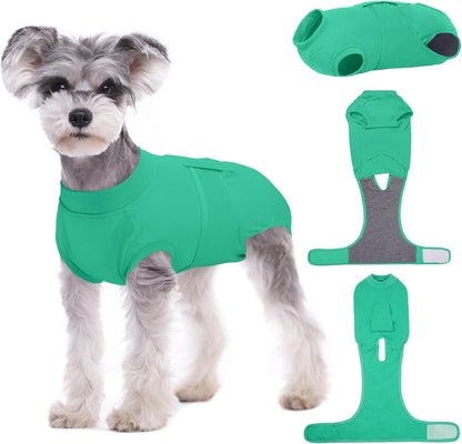 Kuoser Dog Surgery Suit Female Spay, Dog Recovery Suit Male Neuter, Pet Clothes Onesie for Surgery Anti Licking Abdominal Wounds Puppy Surgical Recovery Bodysuit Shirt, Substitute E-Collar & Cone - Image 14