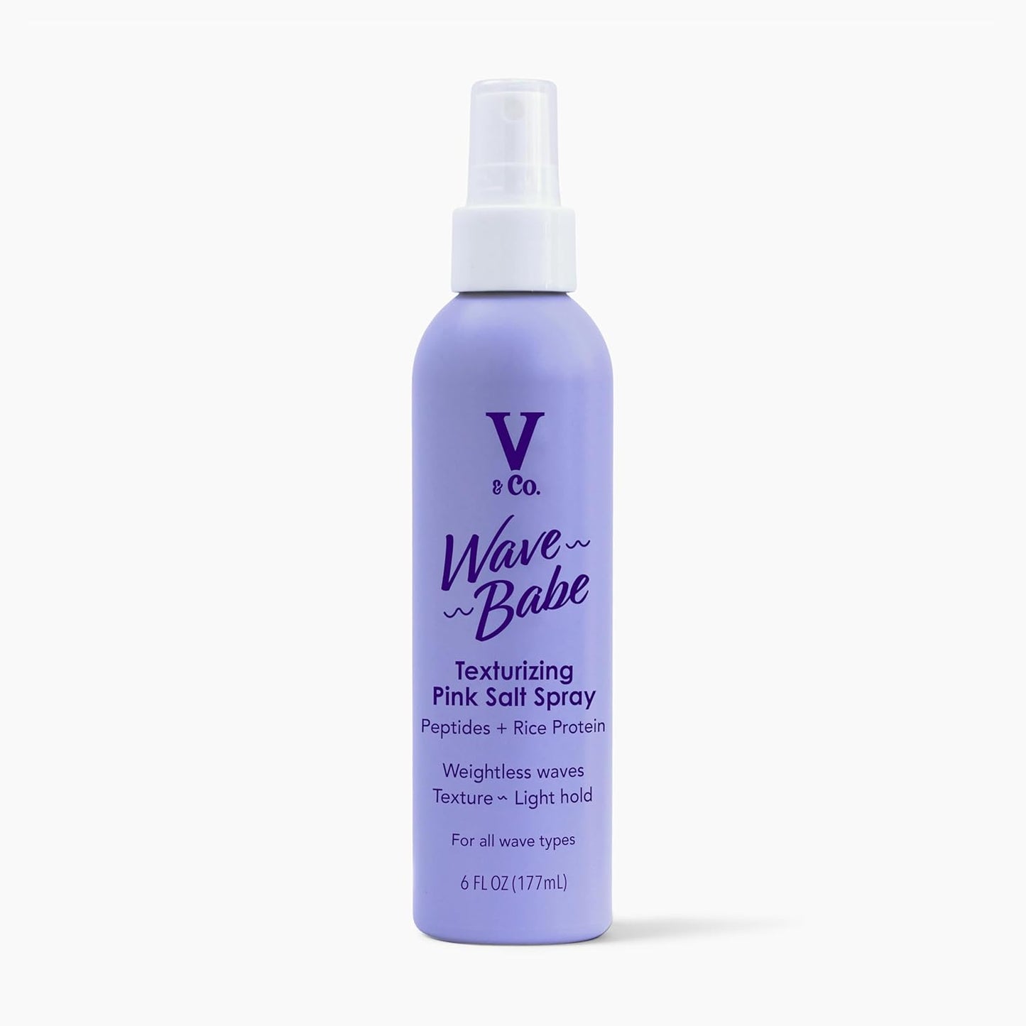 V&Co. Beauty Wave Babe Texturizing Pink Salt Spray front view pack of two for beachy waves