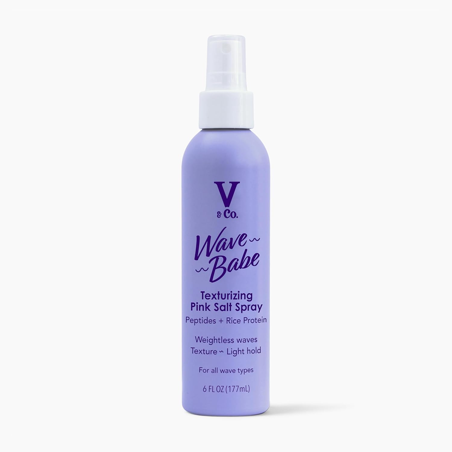 V&Co. Beauty Wave Babe Texturizing Pink Salt Spray front view pack of two for beachy waves