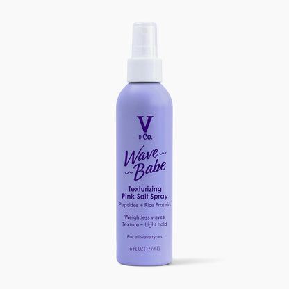 V&Co. Beauty Wave Babe Texturizing Pink Salt Spray front view pack of two for beachy waves