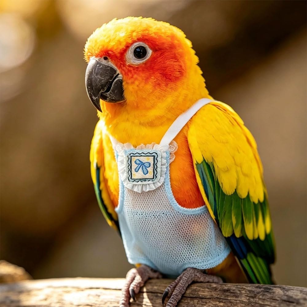6pcs Bird Diaper Summer Mesh Parrot Flight Suit - S - Image 6