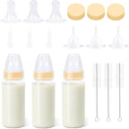 ASEVAT 2 oz 3Pack Kitten Bottles for Nursing,Puppy Bottles for Nursing Puppy Milk, Anti-Choking Puppy Feeder Design,with 4pcs Replaceable and Reusable Silicone Nipples - Image 9