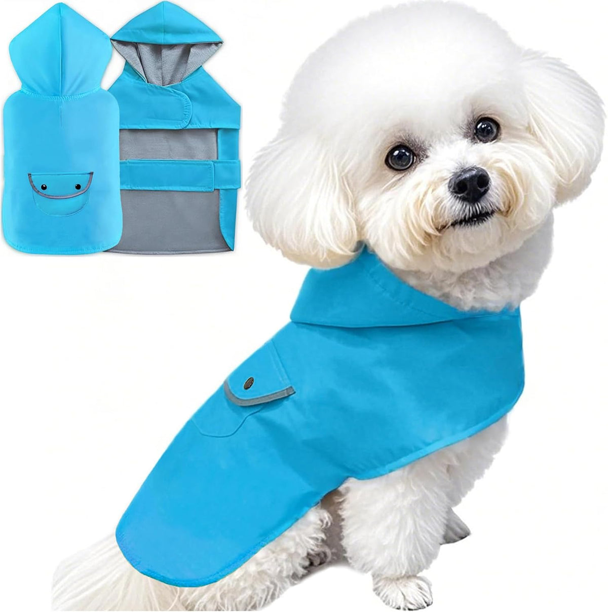 Becnbeau pet clothes folded compactly showing its lightweight portable design