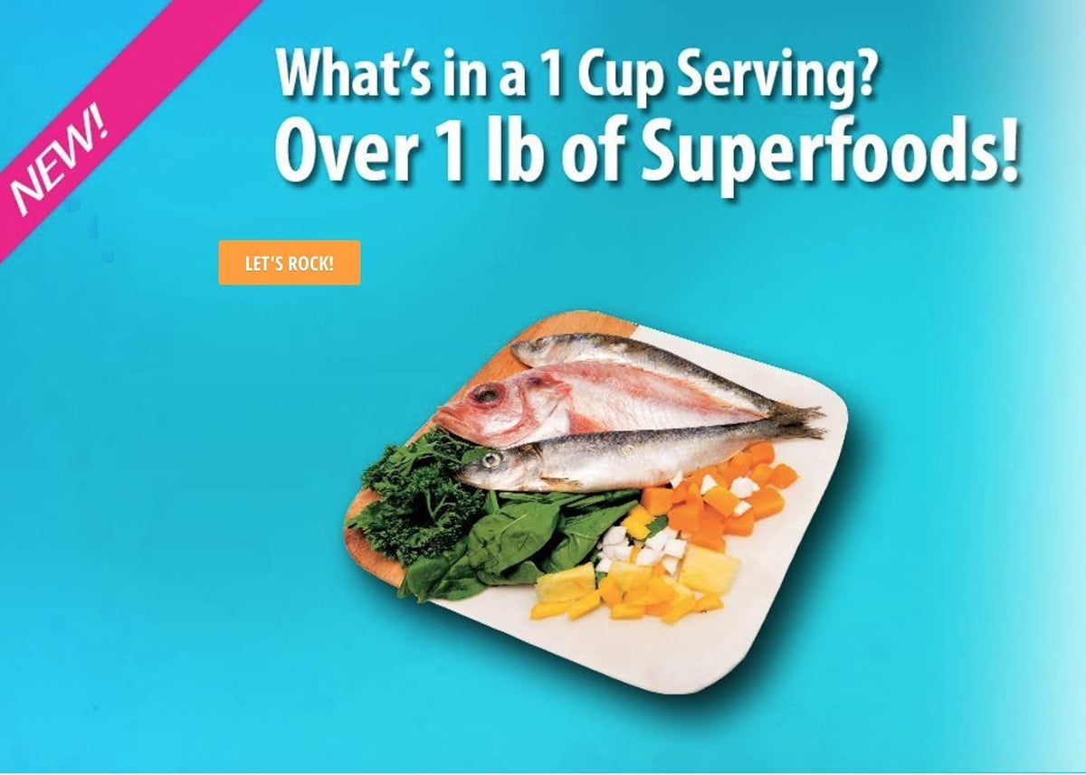 Premium Canadian-made dehydrated dog food featuring wild fish