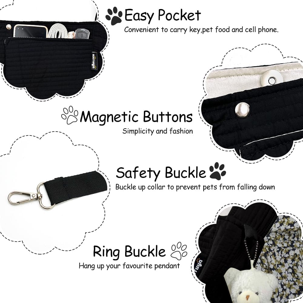 Detail of safety hook inside Natuya pet carrier sling