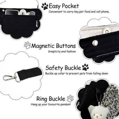 Detail of safety hook inside Natuya pet carrier sling