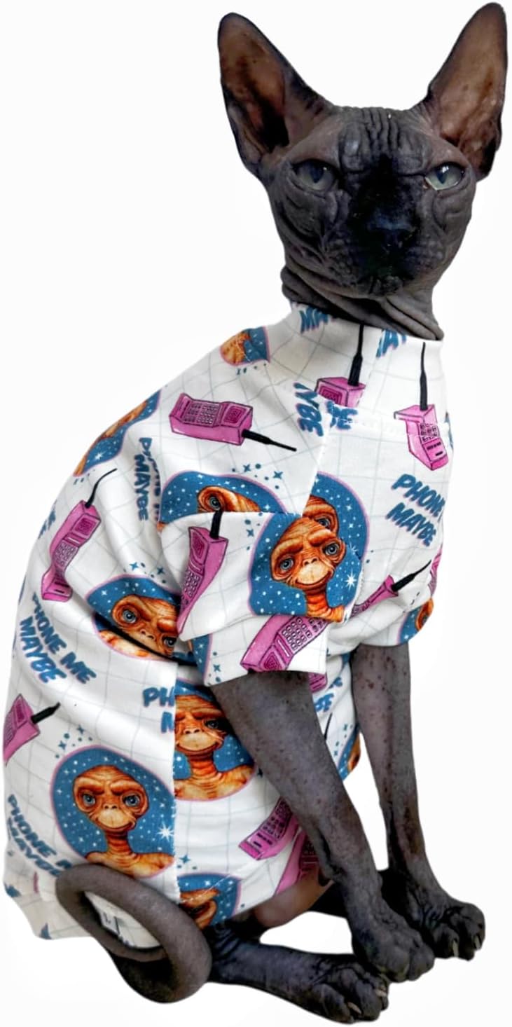 Back view of the Limited Edition Sphynx cat clothing