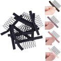 Yantaisiyu 24 piece steel cloth wig combs and clips set front view